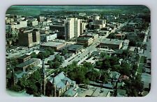Lincoln NE-Nebraska, Aerial View Business Area, Antique Vintage Postcard picture