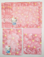 Vintage 1997 Hello Kitty Angel Stationary Paper & Matching Envelops Pink Flowers picture