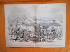 1885 Civil War Print - Union Soldiers Attack Fort Donelson, Tennessee picture