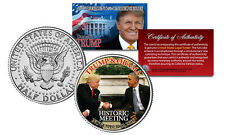 Donald Trump & Barack Obama Historic Meeting at Whitehouse JFK Half Dollar DATED picture