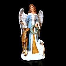 Joseph Studio Roman Blue Angel With Deer and Polar Bear 13 Inch Resin - New picture