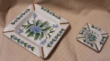 Pair of Vintage Catch-all Dishes/Ashtrays W/For-Get-Me-Nots picture