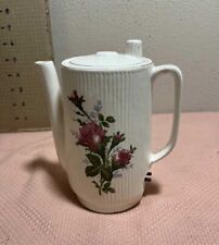 Vintage Moss Rose Pattern Electric Teapot picture