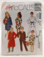 2000 McCalls Sewing Pattern 2949 Kids Unisex Nightshirt Pajamas Robe Sz 2-4 7795 picture