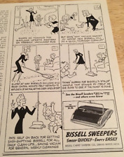 1940s BISSELL SWEEPER AD - Illustrator: Harry Haenigsen - Vintage Magazine Ad picture