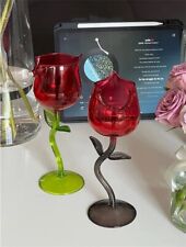 French Romantic Elegant Red Rose Wine Glass picture