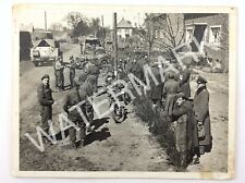 1945 Roadside Germany Real Photo WWII Meppen Italian POW Canadian Army Q967 picture
