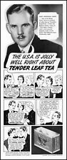 1939 UK Captain Nicholas Lacey Tender Leaf Tea vintage photo print ad L70 picture