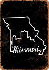 Metal Sign - Missouri State 4 (BLACK) -- Vintage Look picture