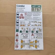 Condor B767-300ER safety card picture