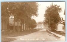 RPPC LOCKE MILLS, Maine ME ~ MAIN STREET Scene 1914 Oxford County Postcard picture