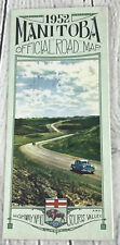 Vintage Manitoba Canada Official Road Highway Map 1952 Automobile Travel picture