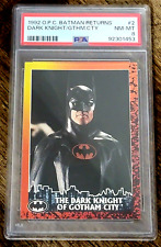 1992 O-Pee-Chee Batman Returns #2 The Dark Knight of Gotham City PSA 8 picture