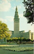 Cleveland OH Terminal Tower Building Railroad Depot Vtg Postcard View Unused picture