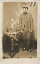 Two Men Real Photo Postcard Fashion Red Star Studio Pennsylvania RPPC 1920s picture