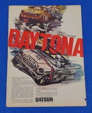 1969 DATSUN 2000 AND 1600 DAYTONA RACE CARS ORIGINAL PRINT AD - AARC CHAMPS picture