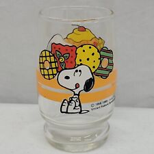 Vintage Peanuts Snoopy Woodstock Sundae Sweets Juice Glass 1958 1965  picture