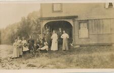Group Of Dressed Up People Near The Water Real Photo Postcard rppc picture