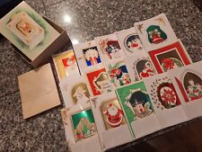VERY RARE NIB BOX LOT OF 15 VINTAGE SPLENDORAMA DOEHLA FINE ARTS CHRISTMAS CARDS picture