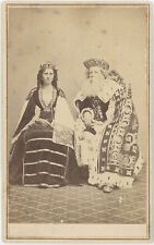 King + Queen Royalty Performers New Hampshire 1860s CDV Carte de Visite X813 picture