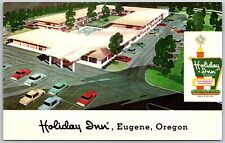 Vtg Eugene Oregon OR Holiday Inn Hotel Artist Rendered 1960s Postcard picture