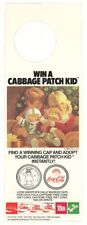 1985 Coca-Cola Win A Cabbage Patch Kid Carton Bottle Cap Neck Advertisement Form picture