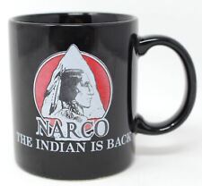 Vintage Narco The Indian Is Back American Tribe News Black Coffee Mug Tea Cup picture