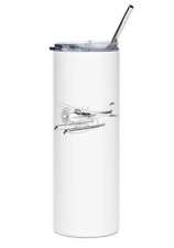 Cessna 172 Floatplane Stainless Steel Water Tumbler with straw - 20oz. picture