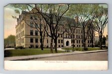Newton, MA-Massachusetts, High School Building Antique Souvenir Vintage Postcard picture