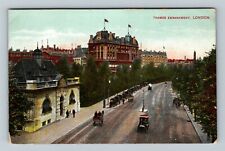London, UK-United Kingdom, Thames Embankment, Vintage Postcard picture
