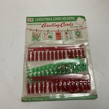 Vintage Christmas Card Holders Hang Up Your Greeting Cards On The Line 45 Pins picture