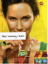 Mott's Plus Light Juice 2006 Picture Print Ad Clipping Page NicoDerm CQ print ad picture