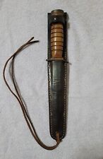 U.S. M3 Style Trench Knife & Leather Scabbard picture