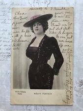 Beautiful Meaty Fleuron Theatrical Fashion Glamour Original Vintage Postcard  picture