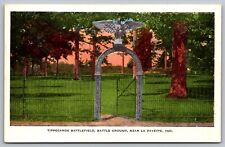 Indiana La Fayette Tippecanoe Battlefield Battle Ground Historic Gate Postcard picture