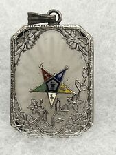 Camphor Glass Pendant Order Of The Eastern Star Silver App L 1