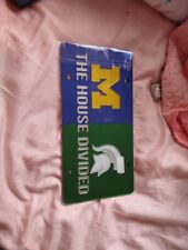 New*Wincraft The House Divided Michigan Wolverines/Michigan State License Plate  picture