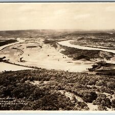 c1930s Chattanooga, TN RPPC Moccasin River Bend from Lookout Mountain Farms A199 picture