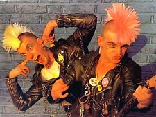 D2) RPPC Photo Postcard Relaxing In London Punk Rockers Guitar Mohawks Leather picture