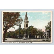 Postcard Topeka Kansas First Methodist Church 6th and Harrison Unposted KS picture