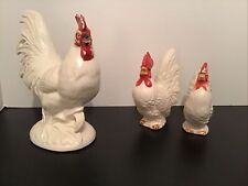 Lot of Three Vintage Roosters Chickens - Salt & Pepper Set and Figurine picture