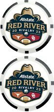 2023 RED RIVER RIVALRY - TEXAS LONGHORNS VS.  OKLAHOMA SOONERS - POKER CHIP picture