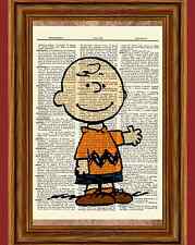 Charlie Brown Dictionary Art Print Picture Poster Peanuts Vintage Book picture