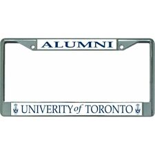 university of toronto alumni canada college logo chrome license plate frame picture