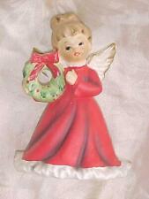 Vintage Napcoware Christmas Angel w/Wreath 4 1/2