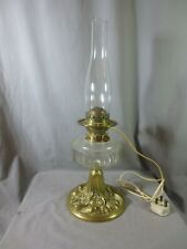 EARLY ANTIQUE VICTORIAN HINKS OIL LAMP CONVERTED FOR ELECTRIC USE picture