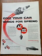 1954 AC Spark Plugs Oil Filters Fuel Pumps Ad  Give Your Car Wings for Spring picture