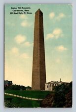 Bunker Hill Monument Charlestown Boston Massachusetts Postcard picture