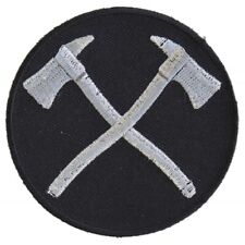 Crossed Firefighter Axes Sew on Iron on Embroidered Patch 3