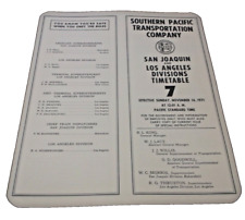 1971 SOUTHERN PACIFIC SAN JOAQUIN/LOS ANGELES DIVISION EMPLOYEE TIMETABLE #7 picture